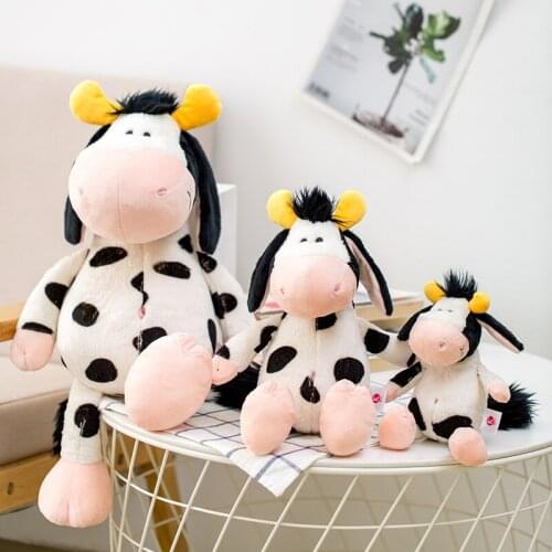 2020 New Plush Toy Cute Cattle Plush Stuffed Animals Cow Soft Doll Kids Toys Birthday Gift for Girl 25/35/50 cm