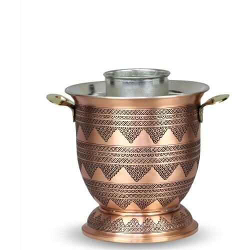 Morya Copper Greek Ouzo English Raki Crushed Wine Bottle Cooler Ice Packs Arab Nightcap Glass Cold Keeper Bar Accessories