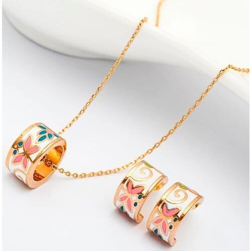 R&X Trendy Anniversary Necklace/earrings Romantic Dieraden Women Jewelry Classic Fashion Dubai Ensemble Bijoux Jewelry Sets Sets