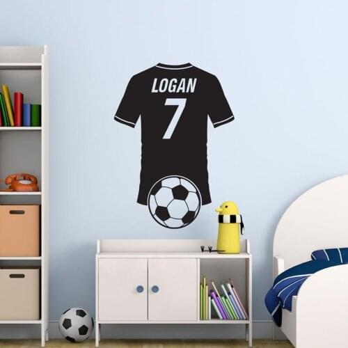 Personalized Soccer Wall Decal - Custom Name Football Sticker - Soccer Gift - Boys Room Wall Art Football Wall Sticker Soccer