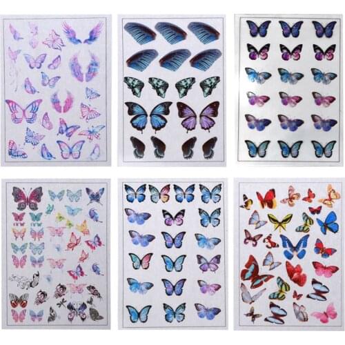 6Pcs Butterfly Wing Resin Fillings Fairy Dragonfly Cicada Vivid Wing Pendant Earrings Resin Mold Fillers Jewelry Making