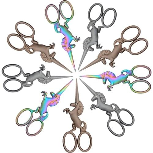 European Retro Unicorn Tailor Embroidery Scissors Classic Handicraft Fabric Antique Stitch Craft Cut Art Cross Sewing Tool DIY