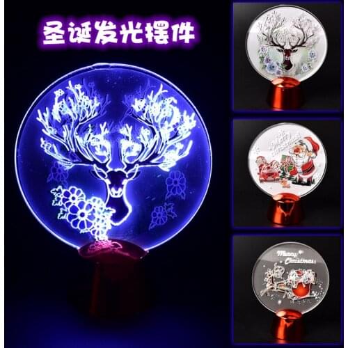 Christmas decorations scene layout gift ornaments pendant ornaments LED acrylic luminous Santa ornaments