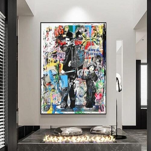 Modern Graffiti Art Canvas Painting Abstract Figure Posters and Prints Modern Wall Art Pictures for Living Room Home Decoration