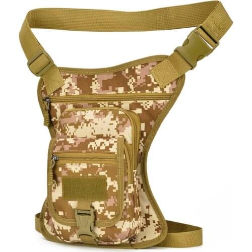 Sports Waist Bags Men Thigh Bag Multi-Function Pouch Short Travel Bag Phone Pouch Camouflage Tactical Pack Male Hip Waist Pack