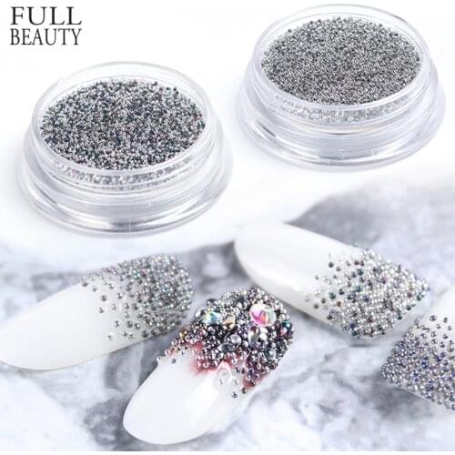 1pc Nail Rhinestone Mixed Box Shiny Glass 3D Crystal Mini Small Beads Nail Art Decorations Rhinestone AB DIY Stone Caviar CH956