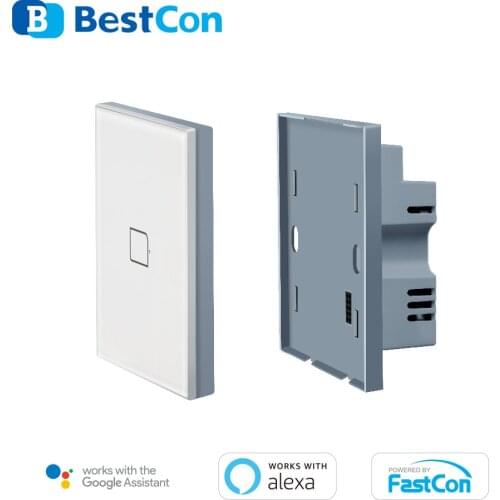 BestCon TC2S Uk Smart wall light switch smart home remote switch from anywhere by smartphone WORKS with Alexa and Google home