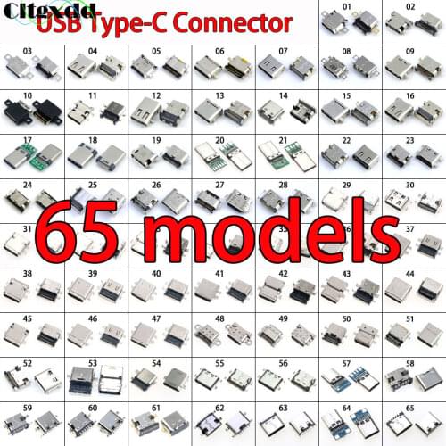 USB 3.1 Type C Jack Male Female Socket PCB Connector For Xiaomi Huawei Samsung Sony Nokia Moto Bluboo Type-C Charging Port Plug