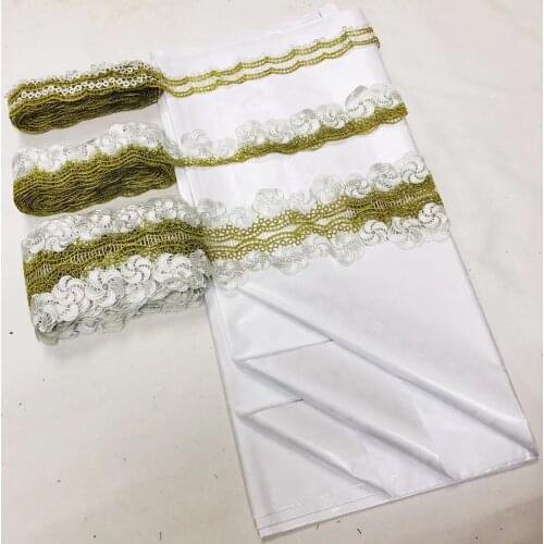 Water-Soluble Barcode For Dress 2021 High Quality African Bazin Riche Fabric Latest Jacquard Guinea Brocade Damask Bazin Brode