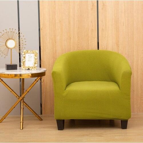 Four seasons universal solid color semicircle cover Internet cafe coffee shop single sofa chair cover all inclusive
