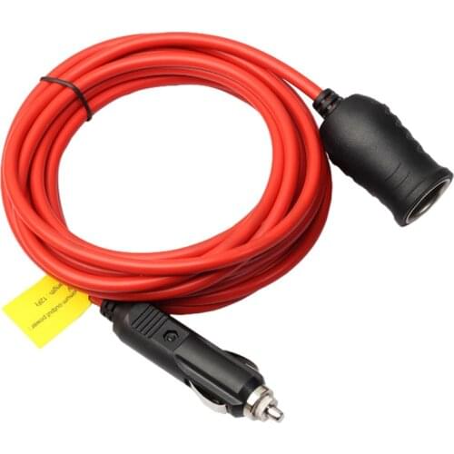 1pc 12V/24V 3.5M Cigarette Lighter Extension Cord Wire Car Cigarette Lighter Plug Socket Extension Cable Copper Wire