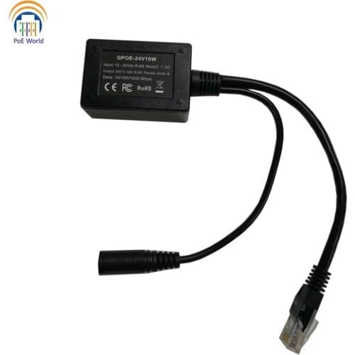 12V-30VDC input Gigabit Power over ethernet injector PoE for Mikrotik/UbNT 24V product from Solar panels Solar charge controller