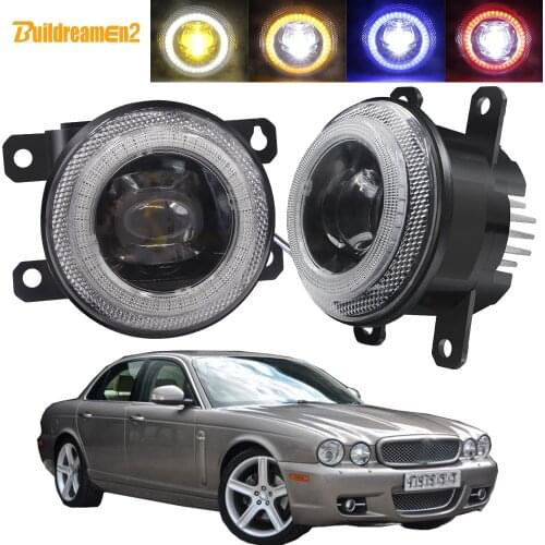 2 Pieces Car LED Fog Light Assembly Angel Eye DRL Daytime Running Lamp 30W 8000LM 12V Styling For Jaguar XJ X358 2007 2008 2009