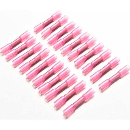 20Pcs 18-22 AWG Transparent blue Heat Shrink Electrical Butt Connectors Crimp Wire Cable Terminals transparent blue 1.5-2.5mm2