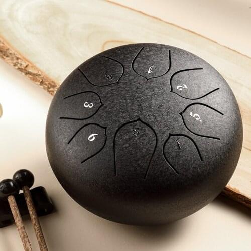 6 Inch Steel Tongue Drum 8 Tune Hand Pan Drum Tank Carry Bag Great Gift for Beginner Adult Kid