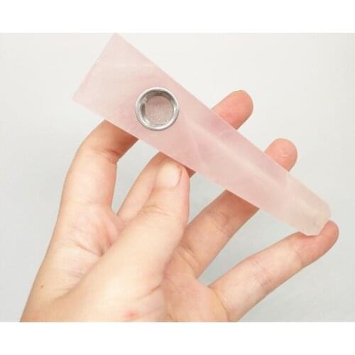 90-100 - mm) 100% natural quartz crystal smoking pipe pink wands reiki healing gifts wholesale price
