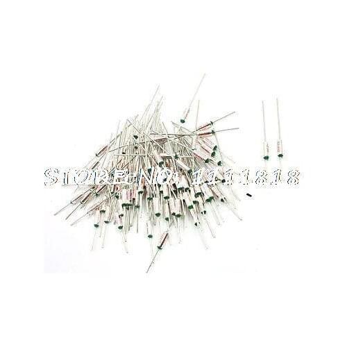 100 Pcs Metal Radial Leads 110C Celsius 250V 10A Aluminum Thermal Fuse