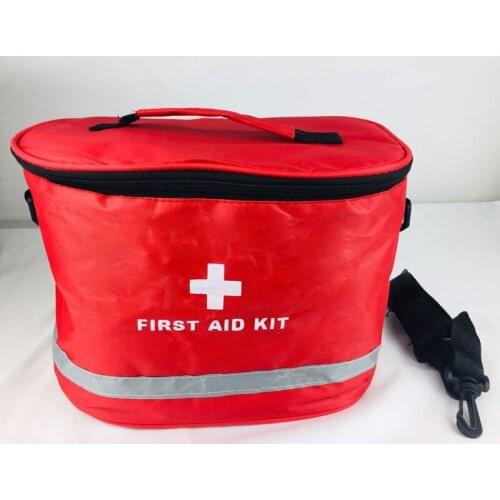 Outdoor First Aid Kit Outdoor Sports Red Nylon Waterproof Cross Messenger Bag Family Travel Emergency Bag DJJB014