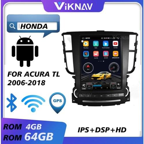 Car radio for honda acura tl 2006-2011 2012 2013 2014 2015 2016 2017 2018 android auto video player gps navigation 10.4 inch