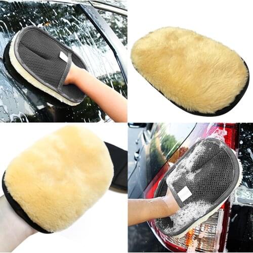 Car Care Cleaning Brushes Polishing Mitt Brush Super Clean Wool Car Wash Glove Car Cleaning Brush Car Motorcycle Washer