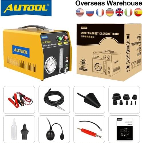 AUTOOL SDT205S Smoke Generator For Cars Automotive Engine Pipeline Leak Locator Leak Detector Analyzer Diagnostic Smoke Machine