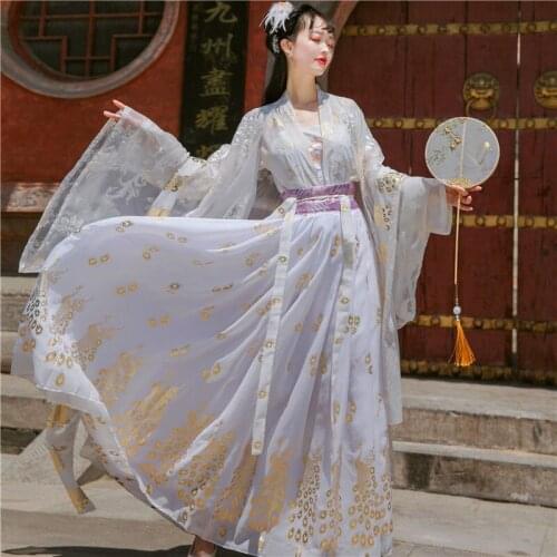 Hanfu for Women Traditional Chinese Style Oriental Elegant Purple Fairy Princess Dress Girl Lace Pink Vintage Costume Party Wear