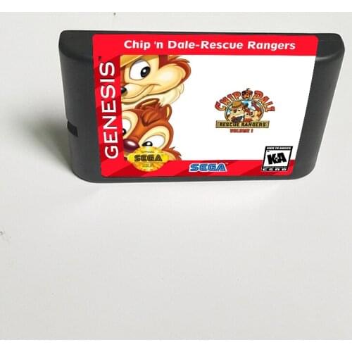 Chip 'n Dale - Rescue Rangers - 16 Bit MD Game Card for Sega Megadrive Genesis Video Game Console Cartridge