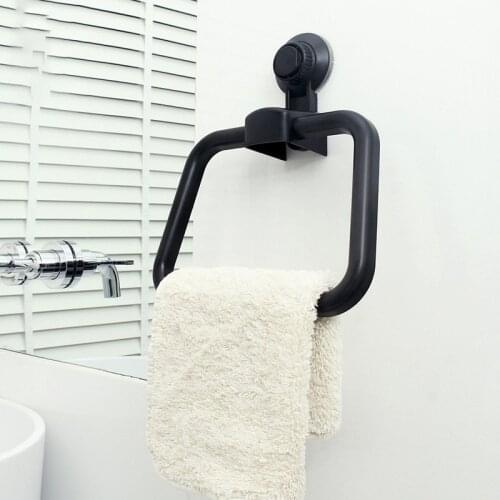 Towel Ring With Vacuum Strong Suction Cup Kitchen Punch-free No Trace Storage Shelf Household Bathroom Towel Holder Home Product