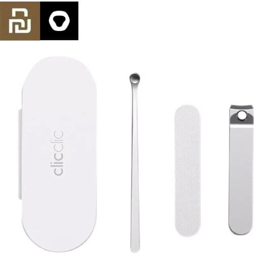 Xiaomi Mijia Stainless Steel Nail Clippers set With Anti-splash cover Trimmer Pedicure Care Nail Clippers Professional File