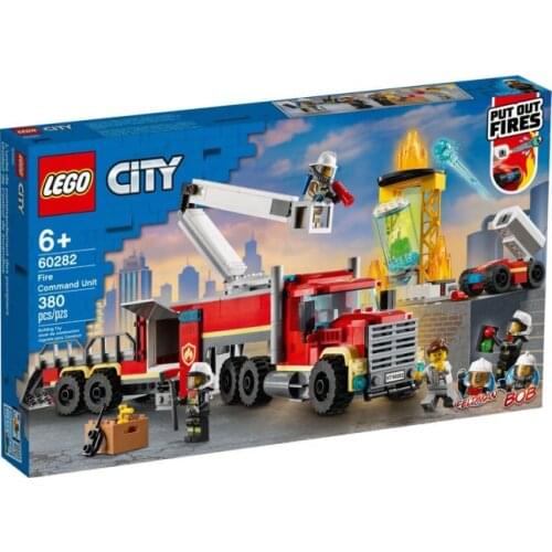 Lego 60282 City Fire Command Unit great birthday gift kids playset fun 380 pcs children toys enjoy build and playset imaginative