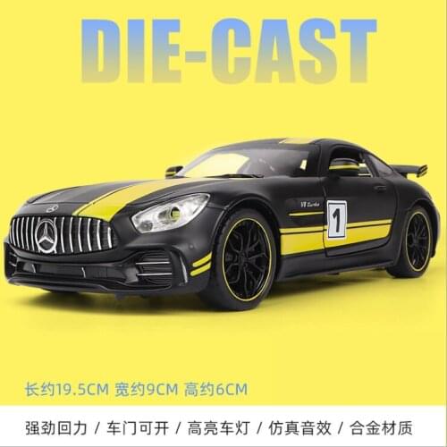 1: 24 GTR Sports Car Model Simulation Alloy Car Model Children Toy Car Model Boy Birthday Christmas New Year Gift Black