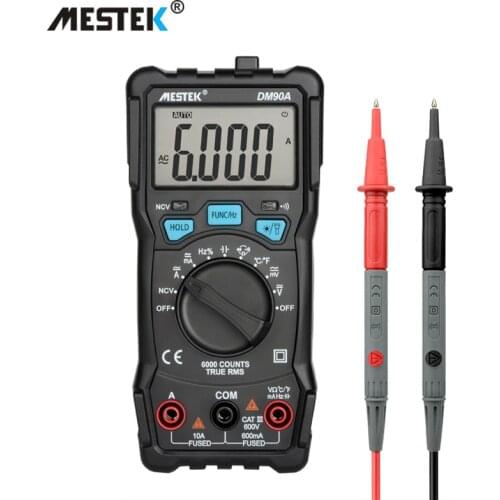 MESTEK AC DC Multimeter True RMS High Precision Multimetro DM90A Auto range Digital Frequency Current Voltage Multimeters