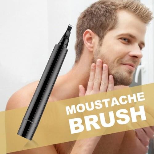 Beard Filling Pen Kit Eyebrow Hair Moustache Filler Pencil Durable Facial Engraving Styling Tools Male Beard Enhancer Mustache