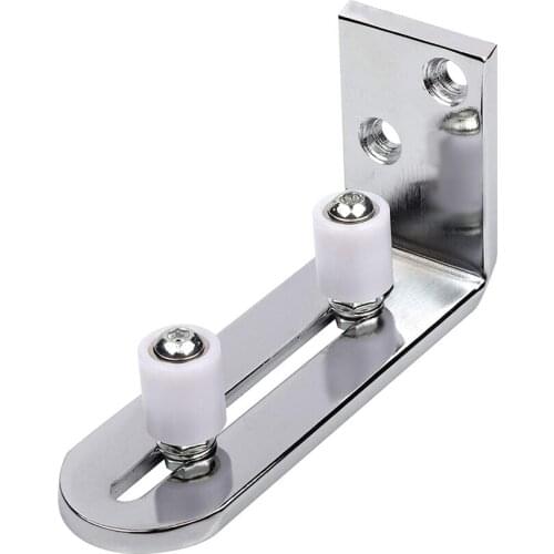 LWZH Stainless/Carbon Steel Sliding Barn Door Floor Guides Flush-Mounted Design with Smooth Bearings Adjustable Roller