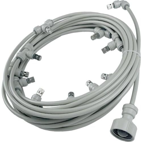 6MM Quick Pushing Nozzle Low Pressure Atomizing Misting Cooling Water Fog Sprayer System For Garden 3/4'' Plastic Adapter