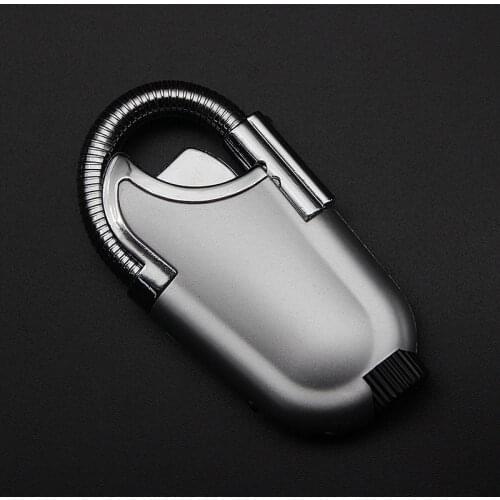 Unusual 360 Degree RotationTorch Turbo Lighter Windproof Blue Flame Spray Gun Jet Butane Cigar Gas Lighters Kitchen Gadgets LED