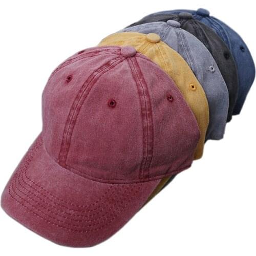 Solid Summer Fall Baseball Cap for Men Women Wash ICON Cotton Dad Hat Trucker Snapback Caps Hombre Gorras Casquette Hats