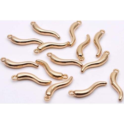 High-quality Metal Alloy Gold Charms Pepper Charms Pendants For Jewelry Making Findings DIY Necklace Bracelet Accessaries