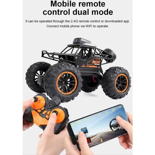 RC Car with Camera 1:18 Scale Remote Control Electric Crawler Toy for Gift