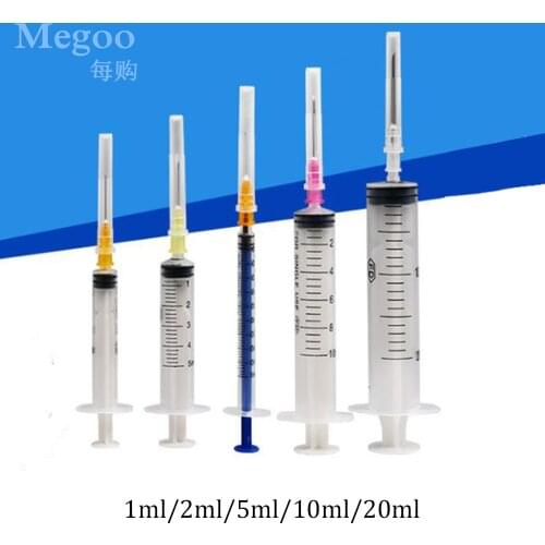 50Pcs Plastic Disposable Injector Dispensing Injection Syringe For Feeding Pet Filling Liquid Perfume Injection 1/2/5/10/20ml
