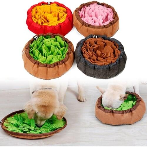 Pet Felt Cloth Leak Costing Energy Slowing Feeding Intelligence Mat Food Anti Choking Bowl Mat Dogs Cats Snuffle Bowl Mat