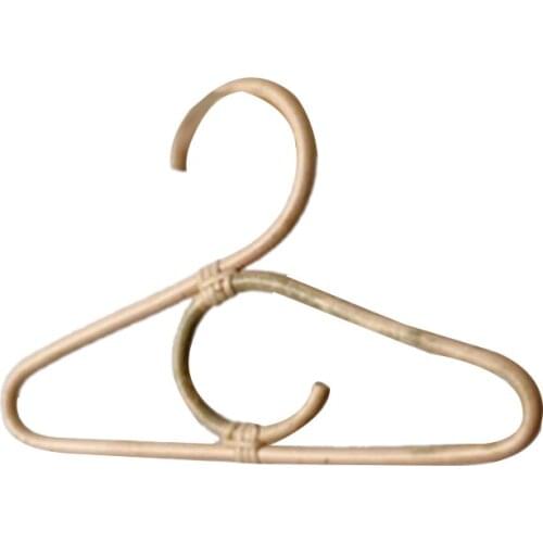 Rattan Clothes Hanger Style Kids Garments Organizer Rack Children Hanger Kids Room Decoration Hanger for Clothes Retail