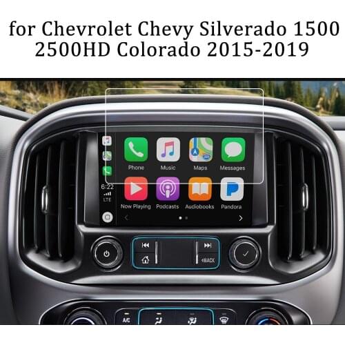 Navigation Screen Protective Film for Chevrolet Chevy Silverado 1500 2500HD Colorado 2015-2019 Car Interior Accessories 8 Inch