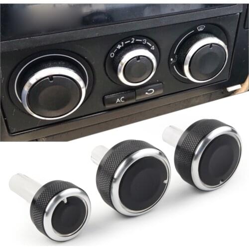 3Pcs Car Air Conditioner A/C Switch Panel Control Knob for VW Golf MK4 Passat B5 Bora 2001 2002 2003 2004 2005 2006 2007 2008