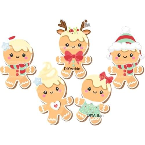 5pcs Gingerbread Cutting Dies Stencil Craft for DIY Christmas Scrapbooking Cut Dies Embossing Paper Birthday