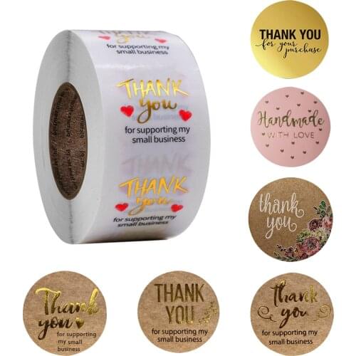 500pcs Thank you Love Design Gift Sealing Stickers Diary Scrapbooking Stickers Festival Birthday Party Gifts Decorations Labels