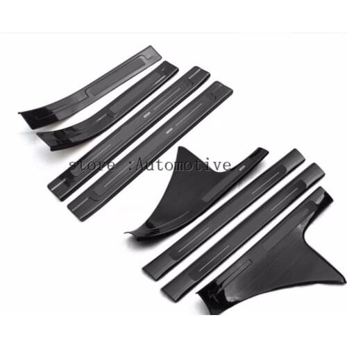 Car Accessories 8 PCS Stainless Steel Door Sill plate Guards Protector cover for Honda Civic 2016 2017 With logo