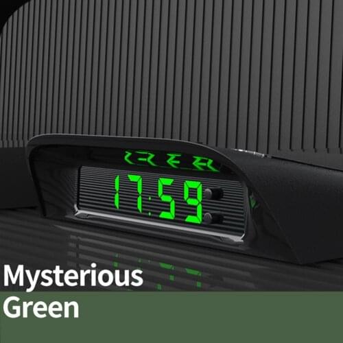 Car Clock Auto Internal Stick-On Digital Watch Solar Powered 24-Hour Car Clock With Car Decoration Electronic Accessories