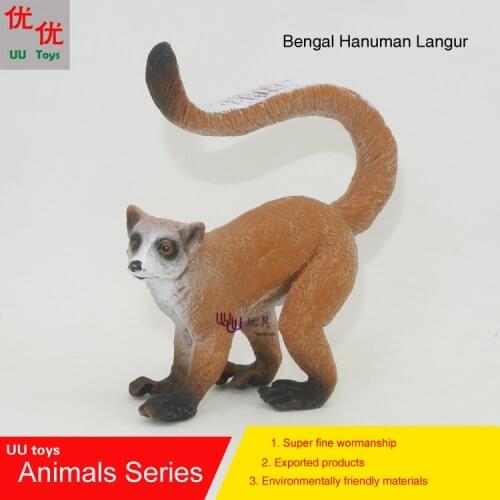 Bengal Hanuman Langur (Northern Plains Gray Langur) simulation model Animals monkey kids toys children educational props