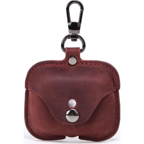 Genuine PULL-UP Leather Bluetooth Wireless Earphone Case For Apple Airpods Pro Protective Charging Box Cover For Airpods 3